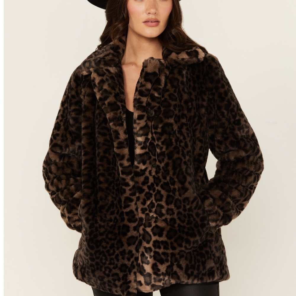 Shyanne Brown Leopard Teddy Jacket
